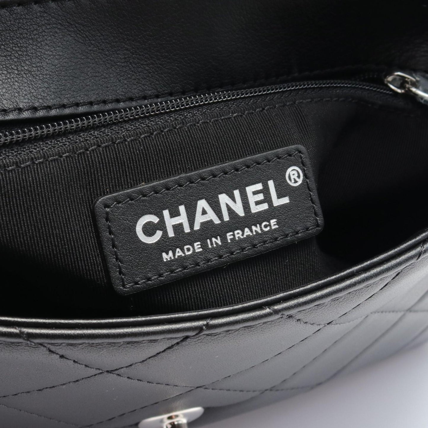 Chanel Leather Matelasse Shoulder Bag Black