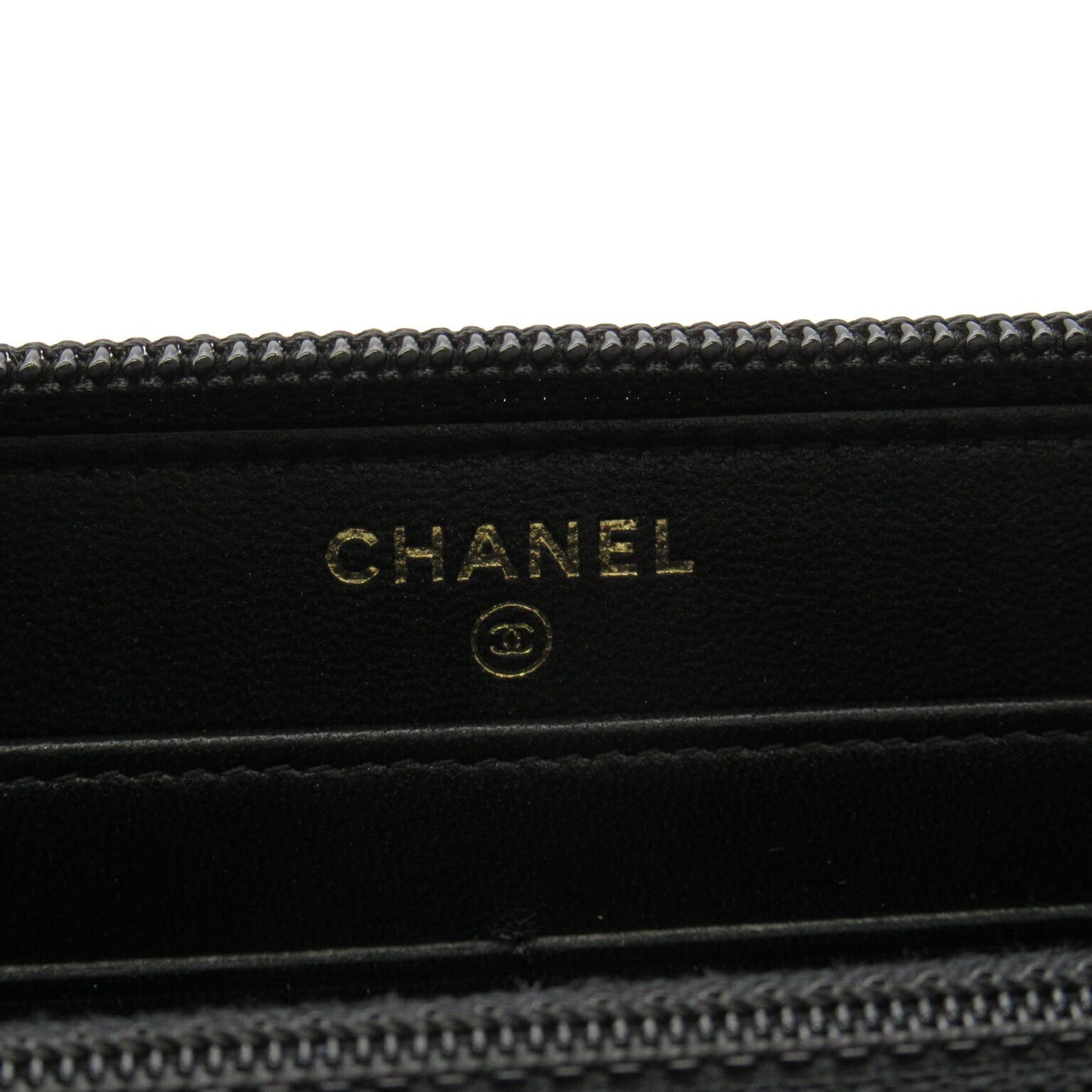 Chanel Boy Long Wallet Black Leather