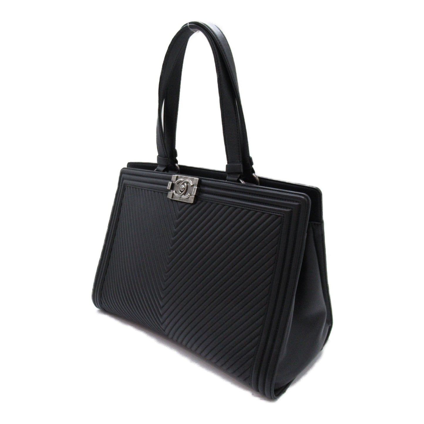 Chanel Boy V-Stitch Lambskin Tote Bag