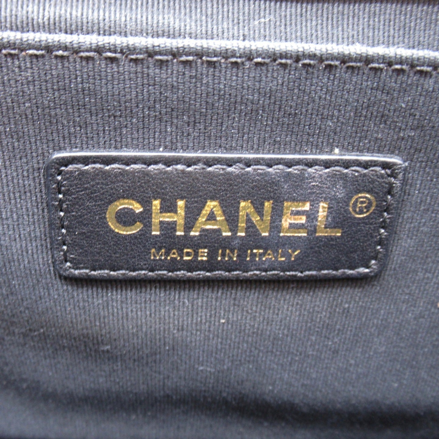 Chanel Boy Lambskin Chain Shoulder Bag Black