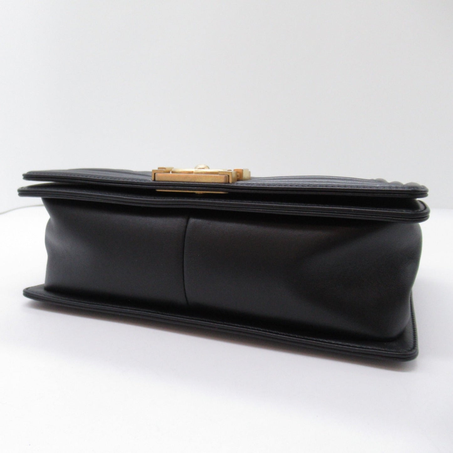Chanel Boy Lambskin Chain Shoulder Bag Black