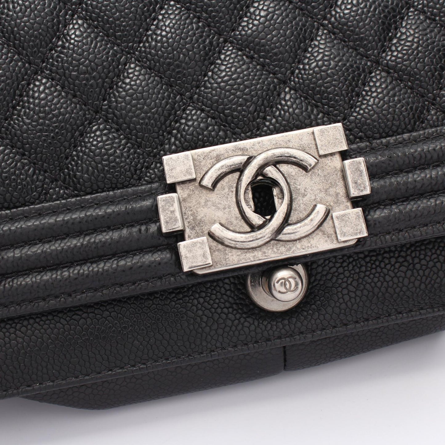 Chanel Boy Matelasse Shoulder Bag Black A67086