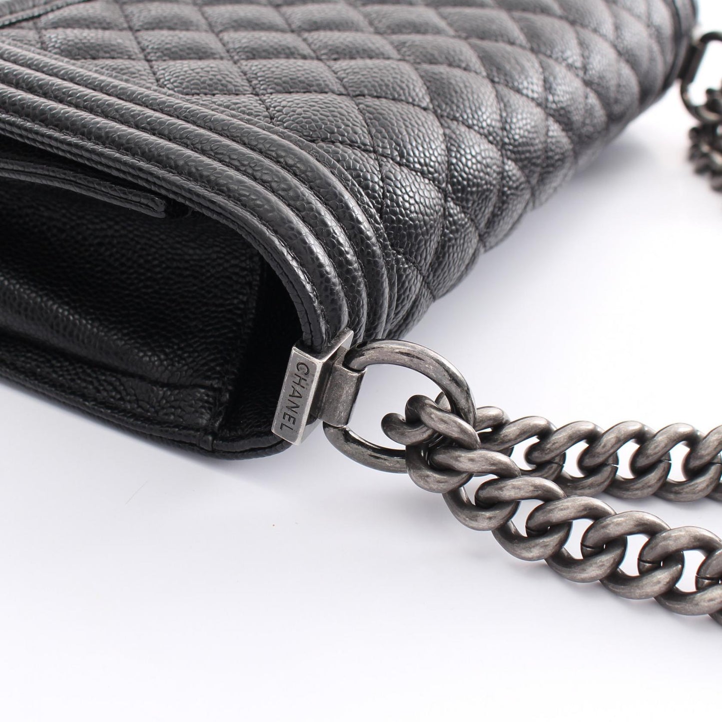 Chanel Boy Matelasse Shoulder Bag Black A67086