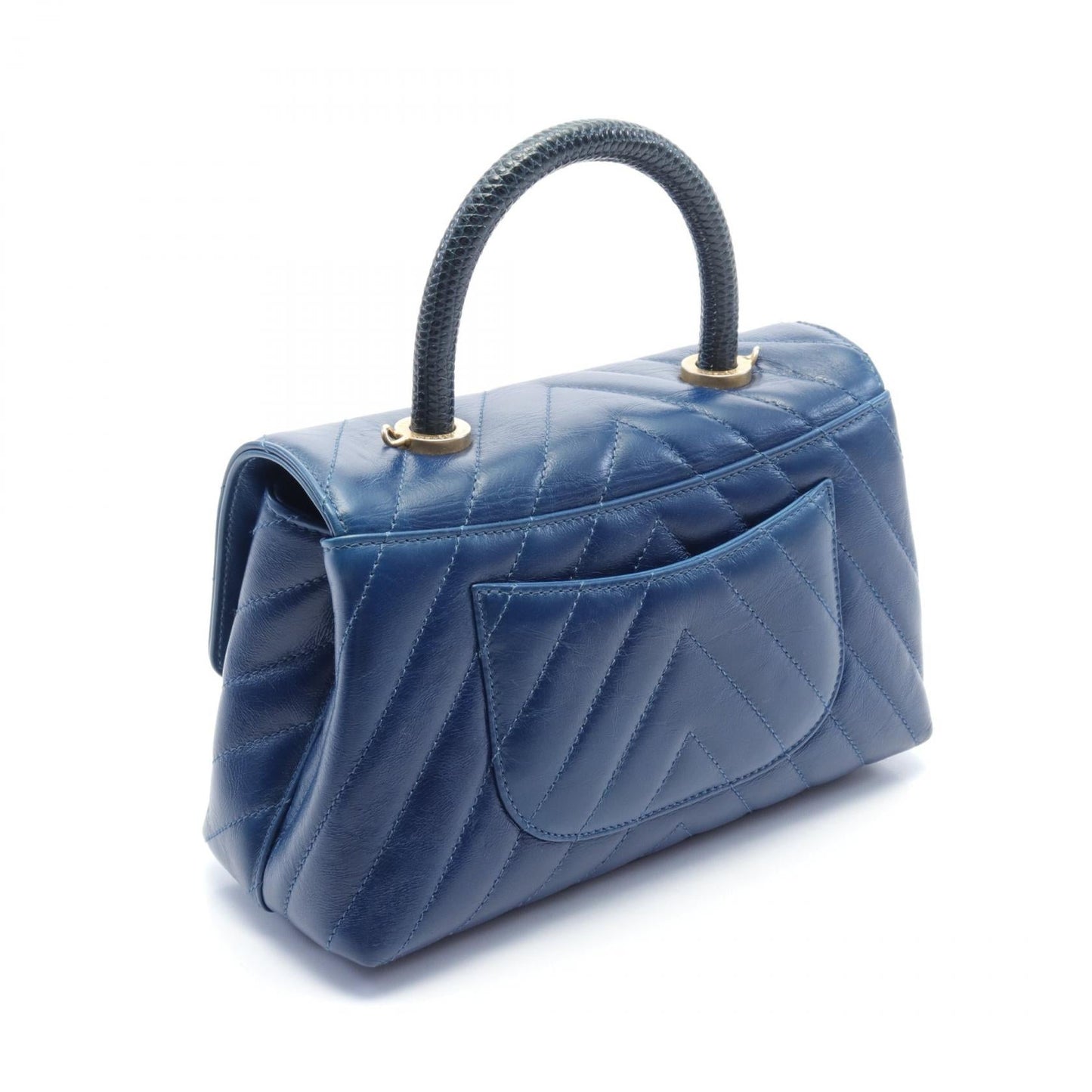 Chanel Coco Handle V-Stitch Exotic Leather Handbag