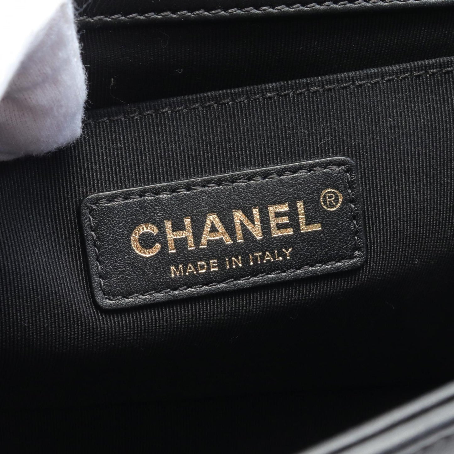 Chanel Boy Lambskin Shoulder Bag Black