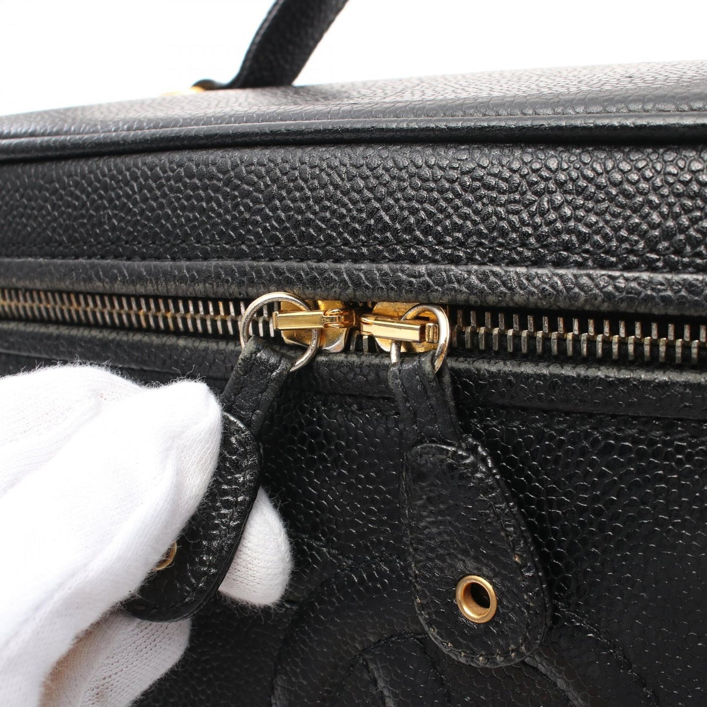 Chanel CC Caviar Vanity Handbag Leather Handbag A06238 in New Condition