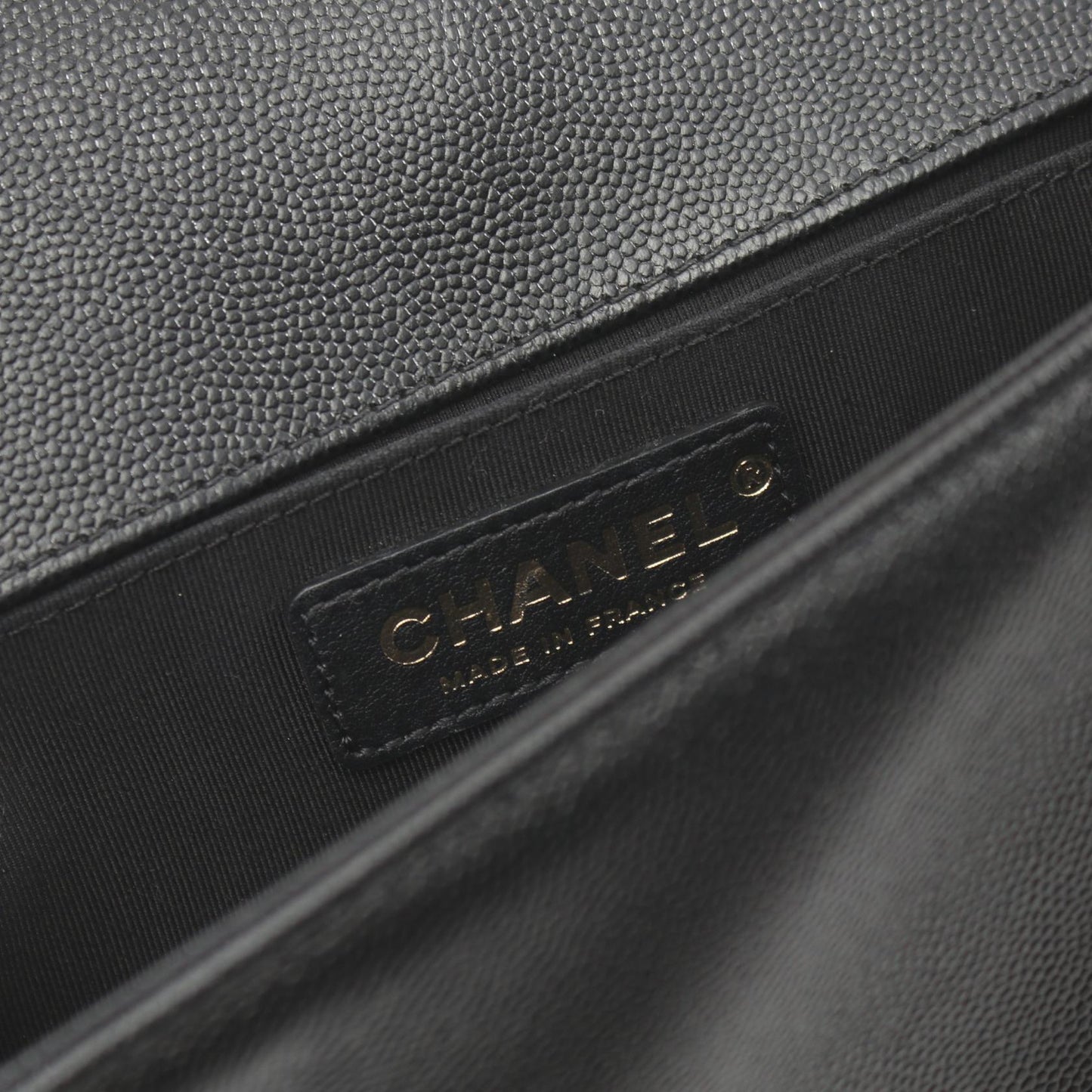 Chanel Boy Caviar Shoulder Bag Black