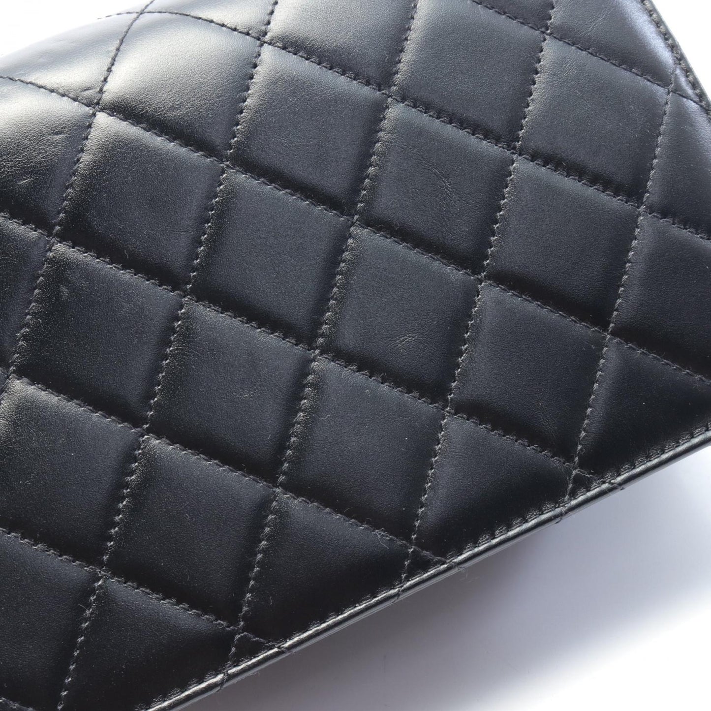 Chanel Leather Matelasse Shoulder Bag Black