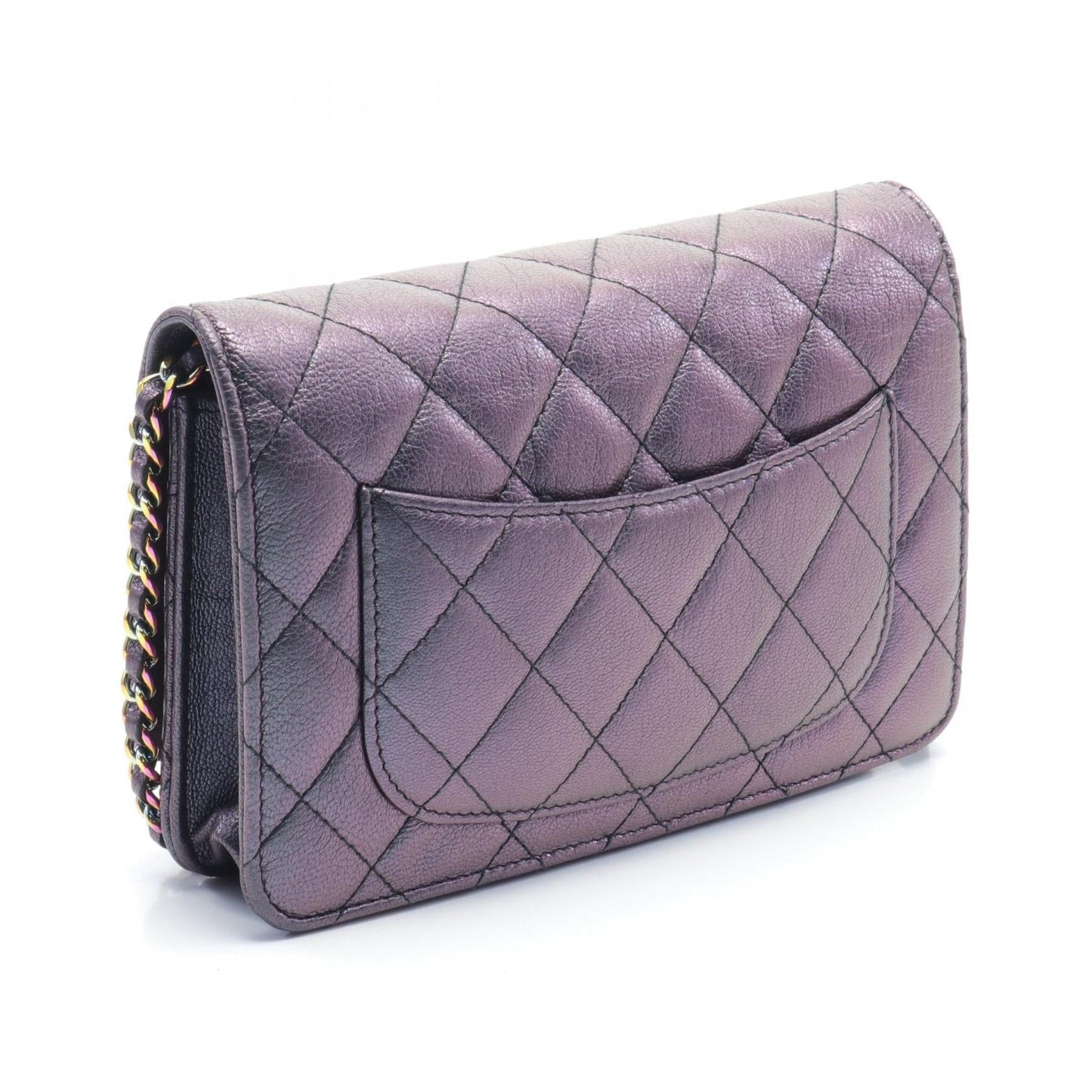 Chanel Quilted Leather Chain Flap Bag Leather Shoulder Bag in New Condition