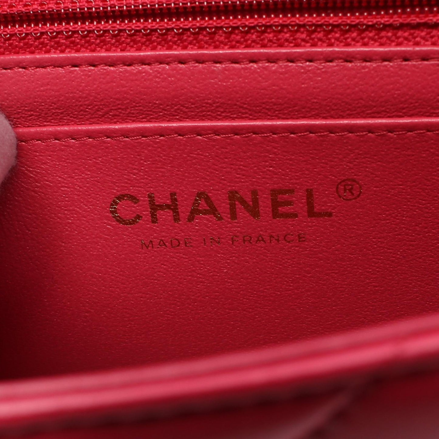 Chanel V-Stitch Lambskin Shoulder Bag Pink