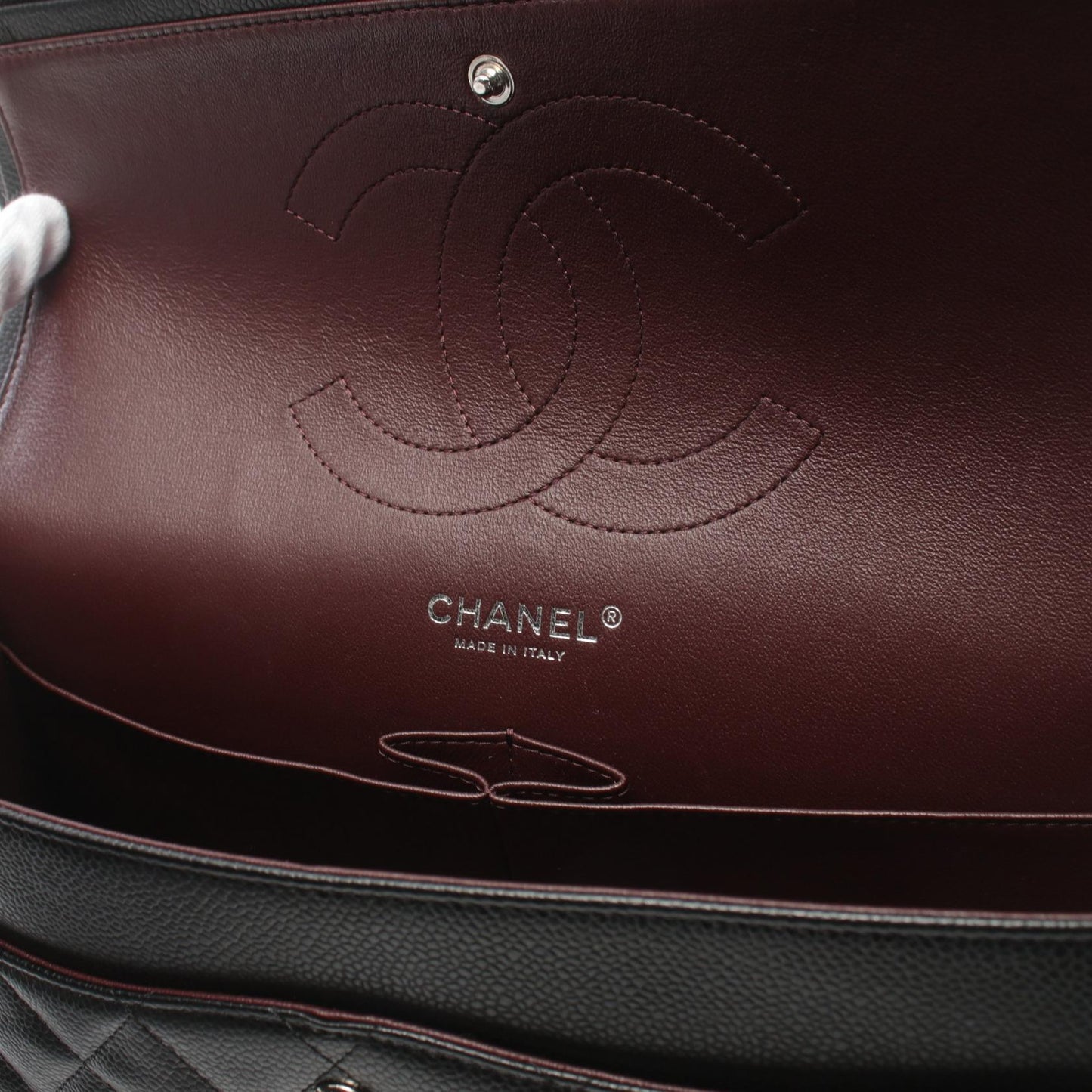 Chanel Leather Grained Calfskin Large Flap Bag