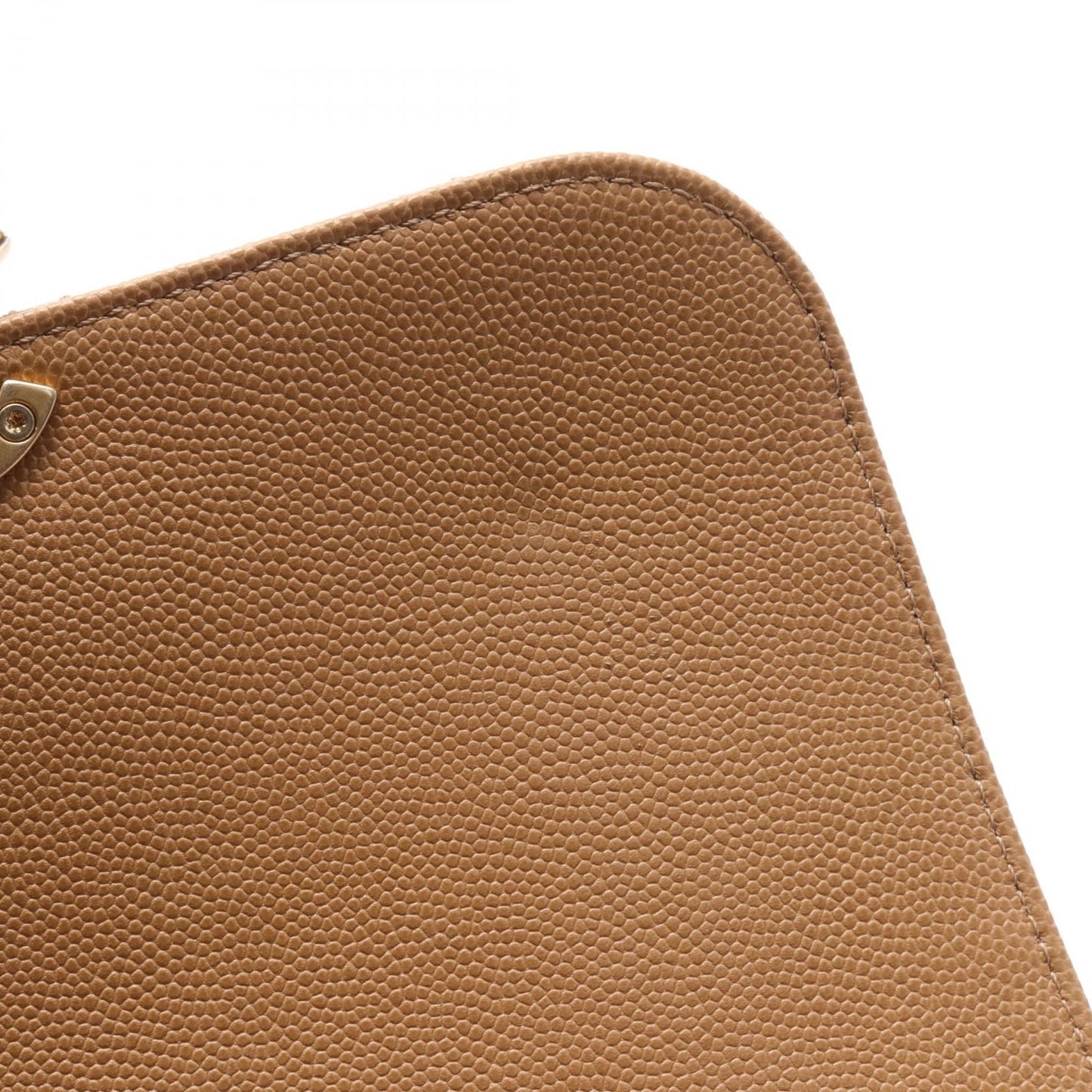 Chanel Caviar Skin Matelasse Shoulder Bag Beige