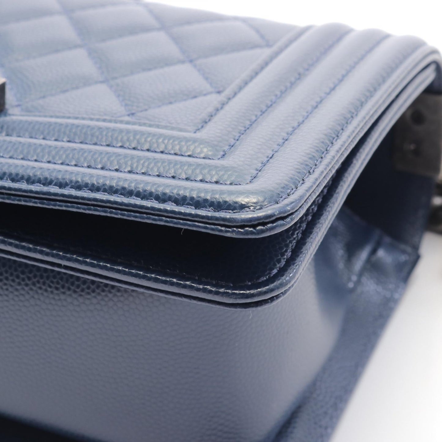 Chanel Boy Small Matelasse Shoulder Bag Navy