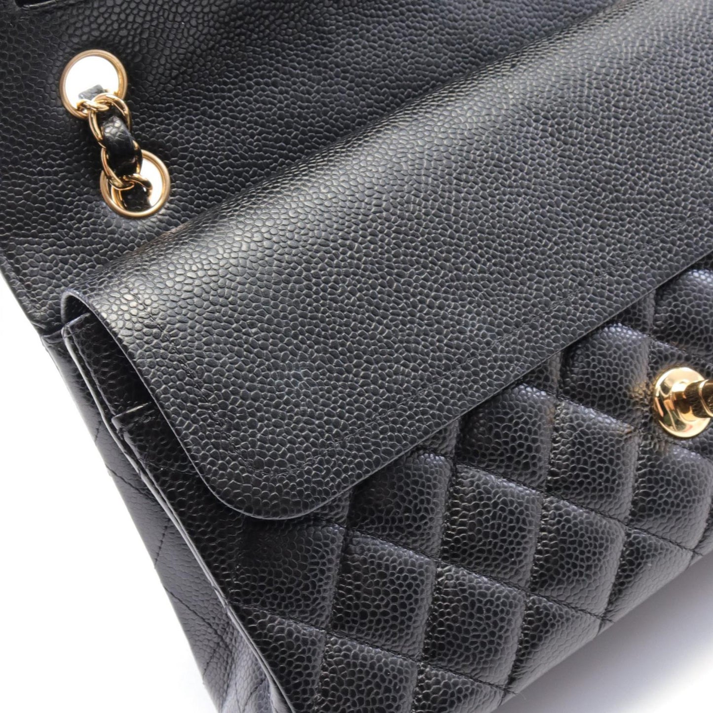 Chanel Matelasse W Flap Shoulder Bag Black
