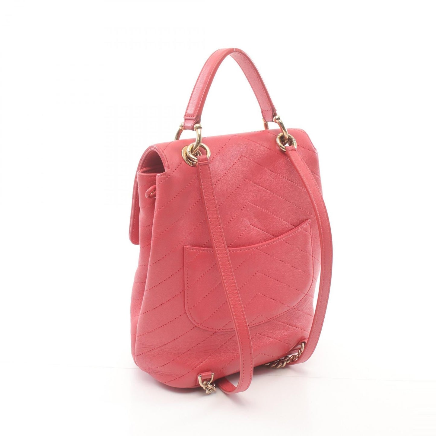 Chanel Leather V-Stitch Backpack AS0640