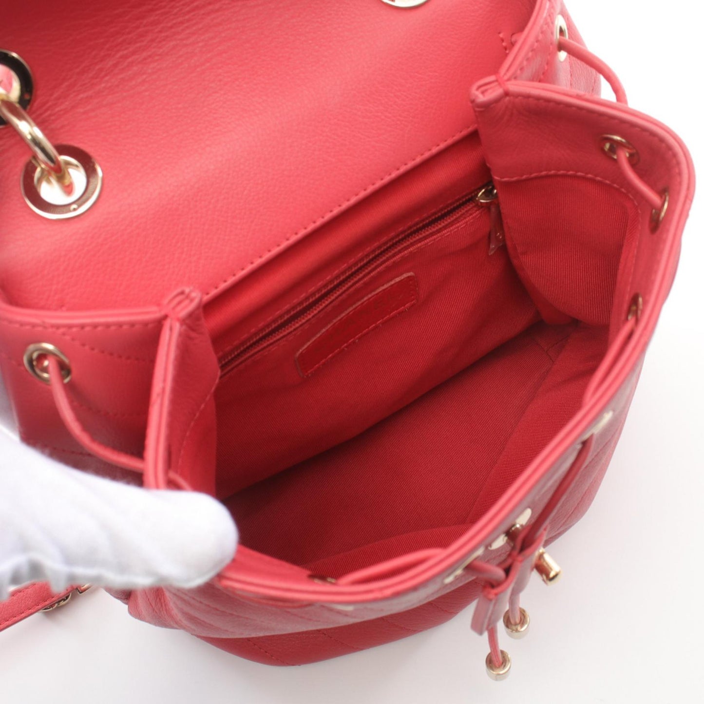 Chanel Leather V-Stitch Backpack AS0640