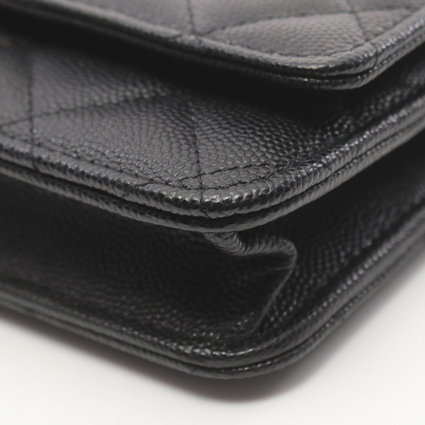 Chanel Caviar Skin Matelasse Shoulder Bag Black