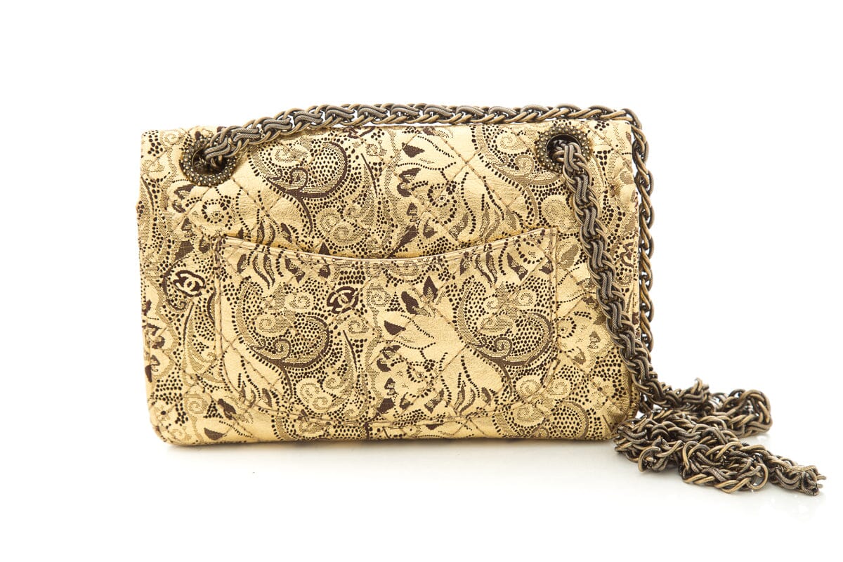 Chanel Black and Gold Paris - Moscou Limited Edition Runway Double Flap 2.55