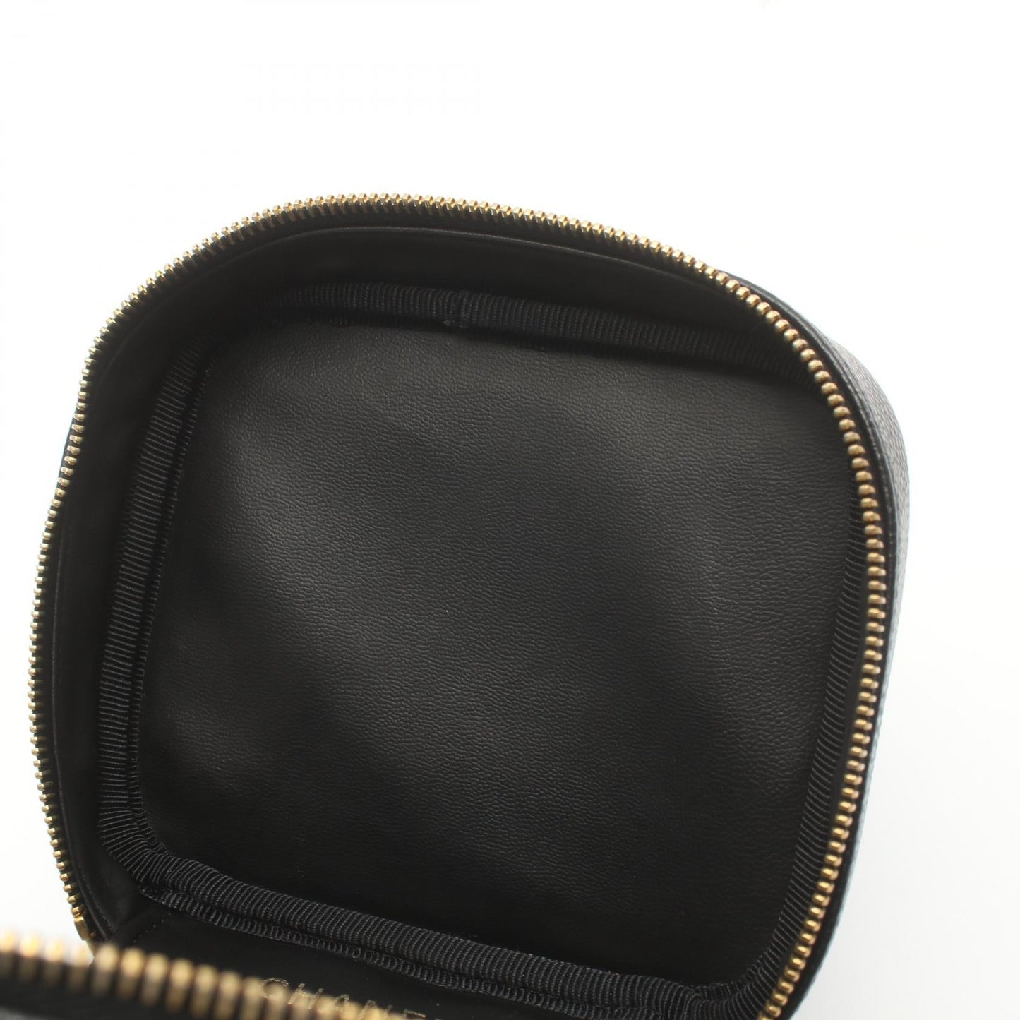 Chanel CC Caviar Vertical Vanity Case Leather Vanity Bag A01998 in New Condition