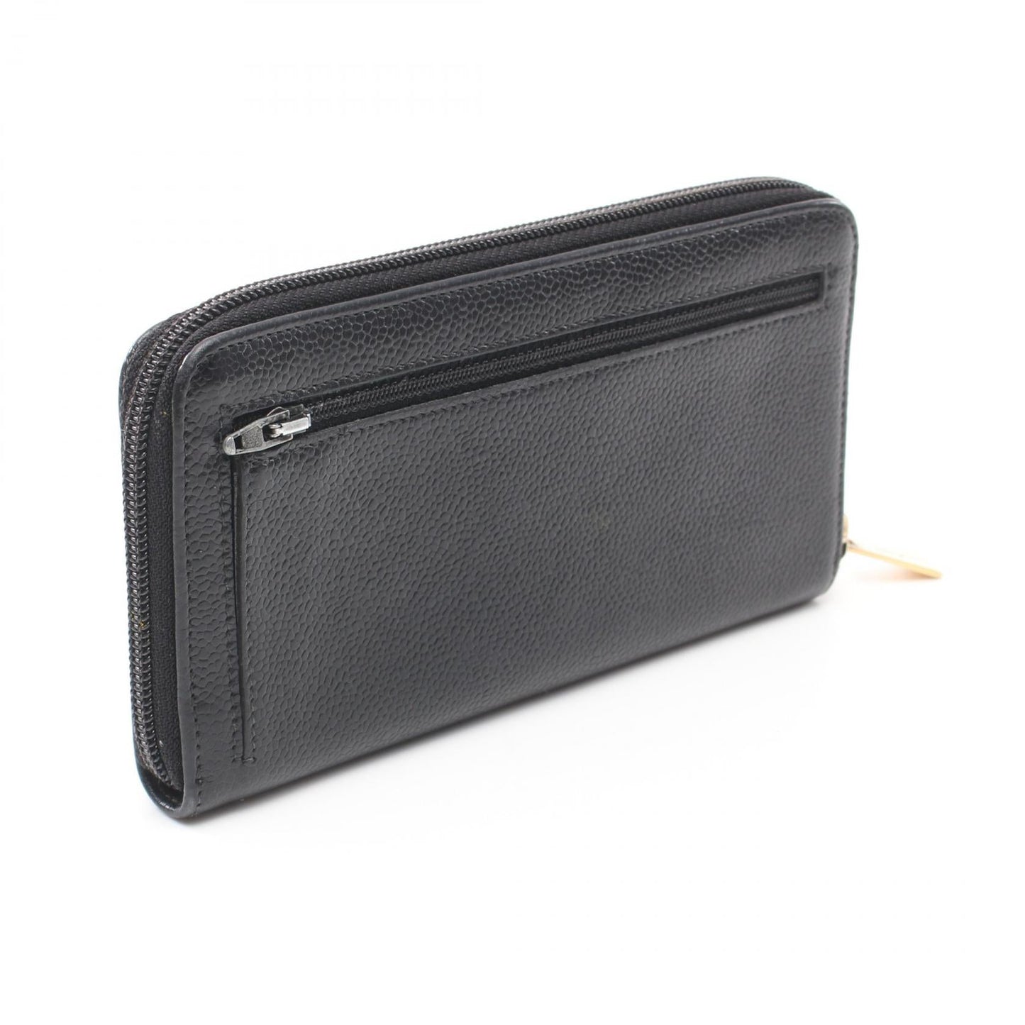 Chanel Coco Mark Caviar Skin Round Zipper Wallet Leather Long Wallet 8174531 in New Condition