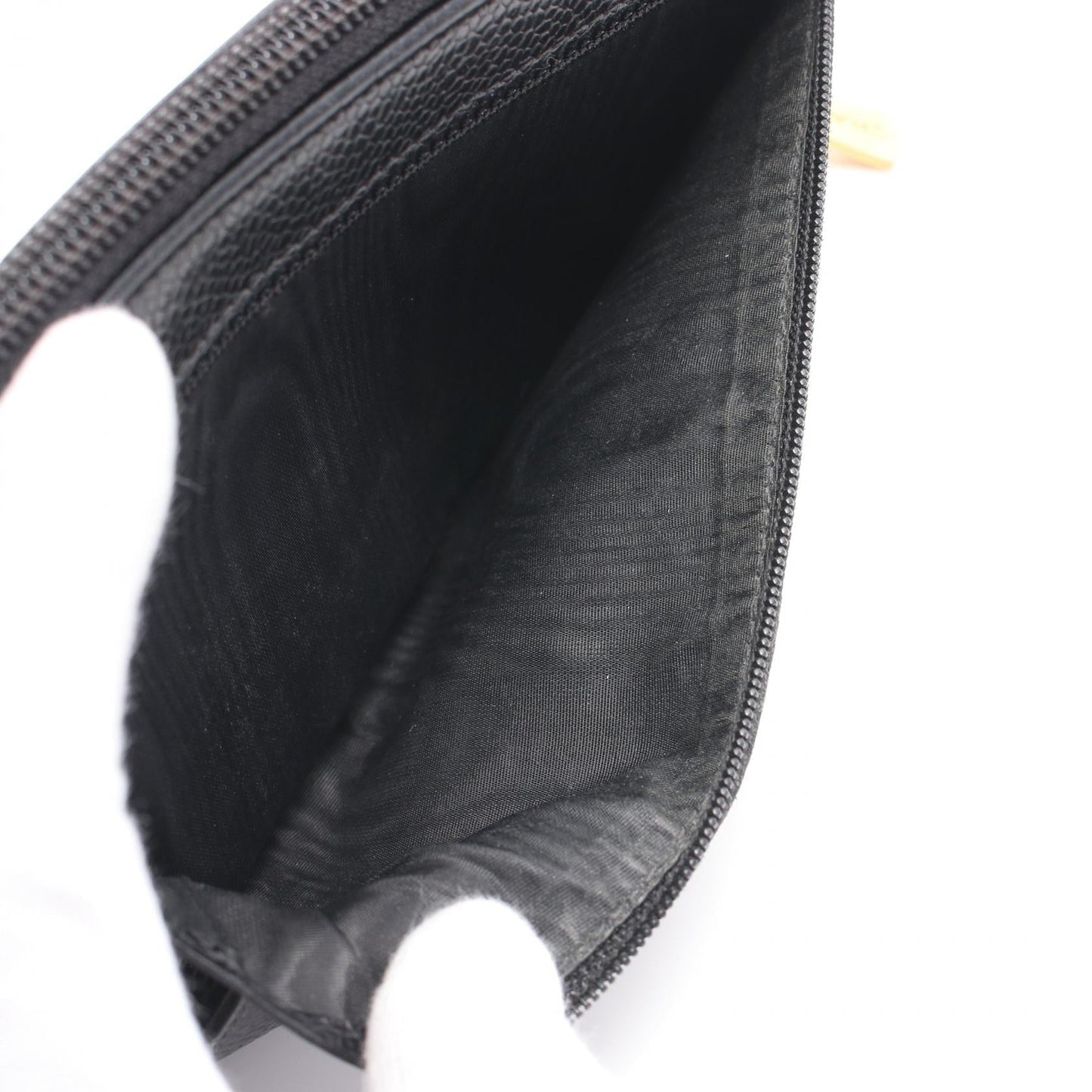 Chanel Coco Mark Caviar Skin Round Zipper Wallet Leather Long Wallet 8174531 in New Condition