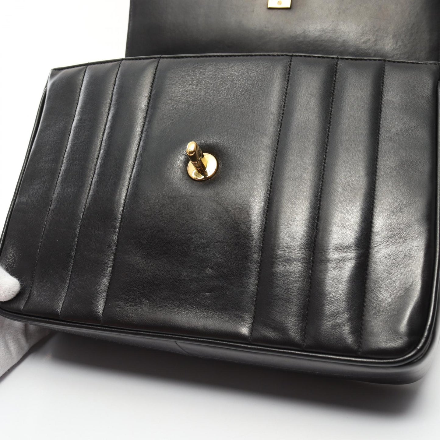 Chanel Mademoiselle Hand Bag Leather Handbag 3357090 in New Condition