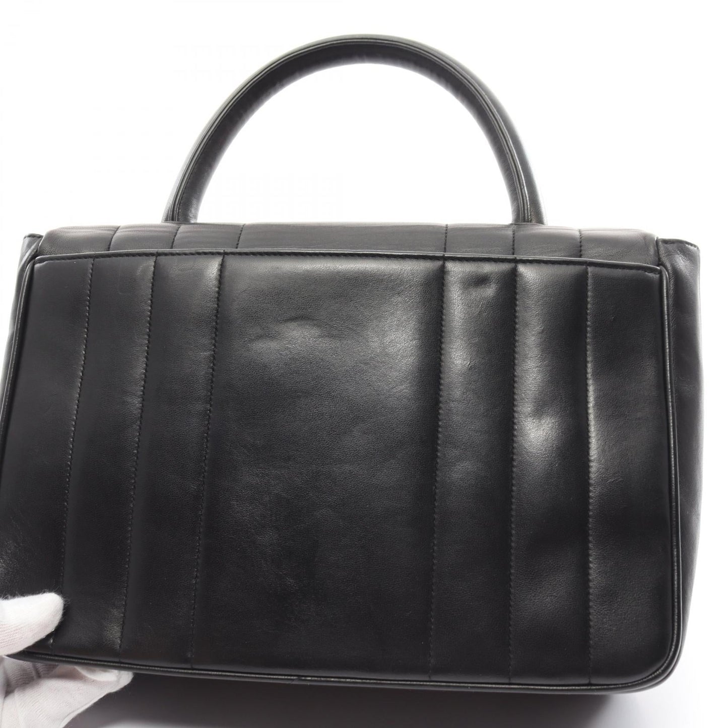 Chanel Mademoiselle Hand Bag Leather Handbag 3357090 in New Condition