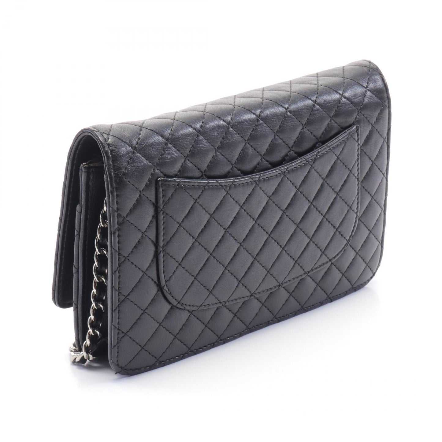 Chanel Micro Matelasse Chain Wallet Shoulder Bag Leather Shoulder Bag in Great Condition