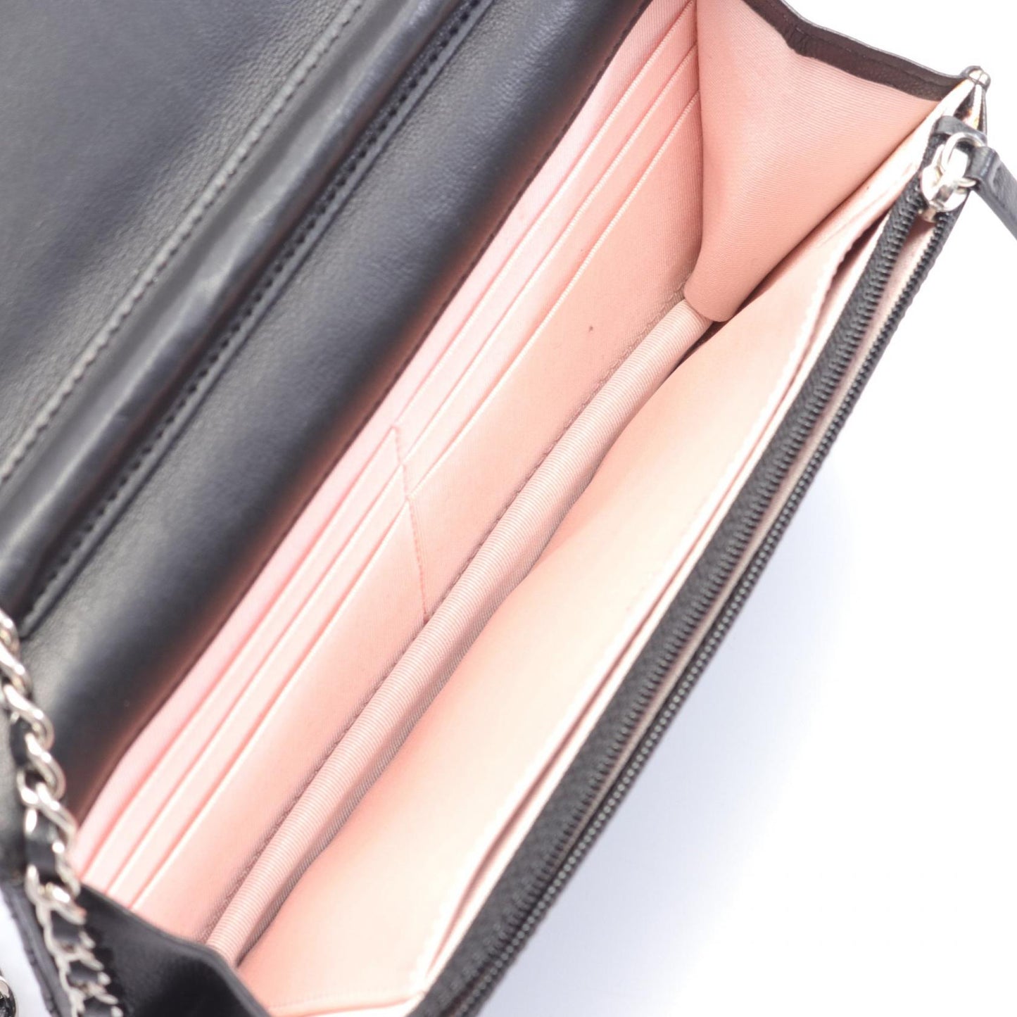 Chanel Micro Matelasse Chain Wallet Shoulder Bag Leather Shoulder Bag in Great Condition