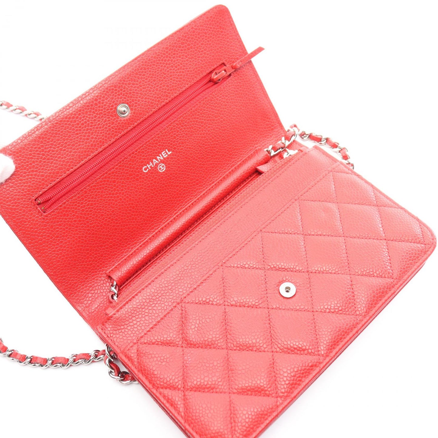Chanel Matelasse Chain Wallet Leather Shoulder Bag A33814 in Great Condition