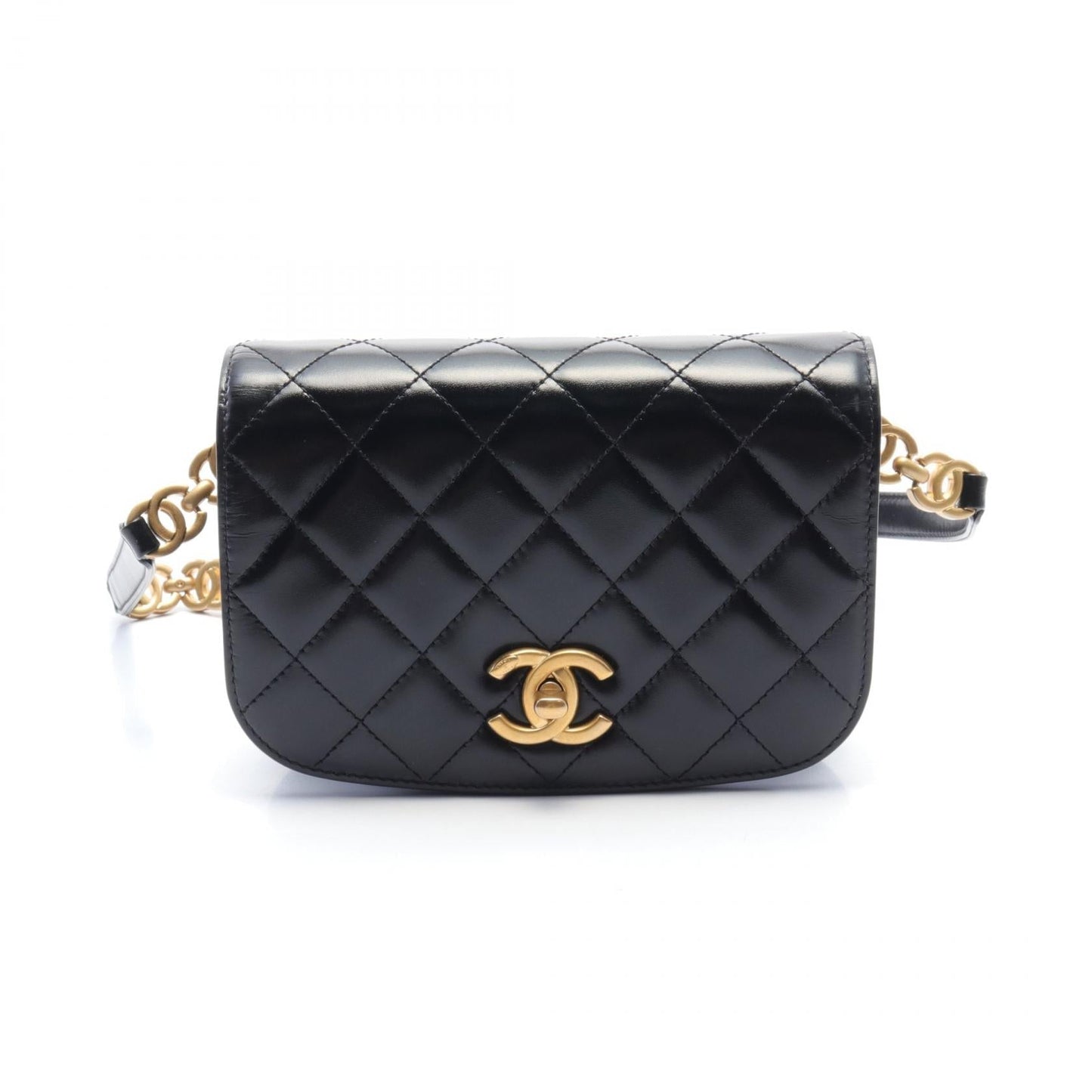 Chanel Leather Suede Matelasse Waist Bag