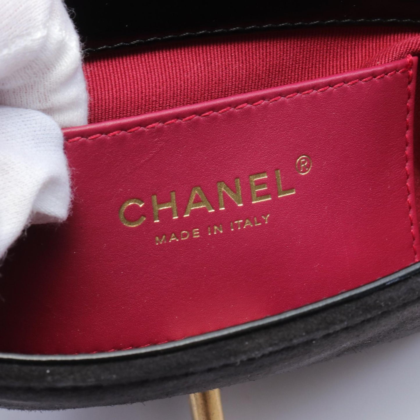 Chanel Leather Suede Matelasse Waist Bag