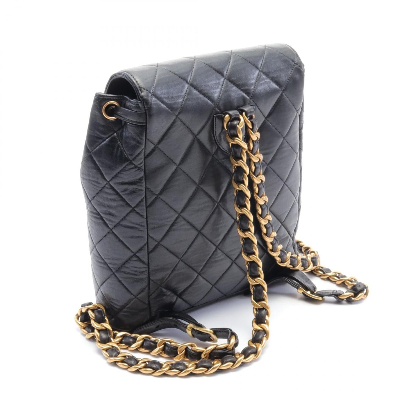 Chanel CC Quilted Leather Backpack Leather Backpack A10177 in New Condition