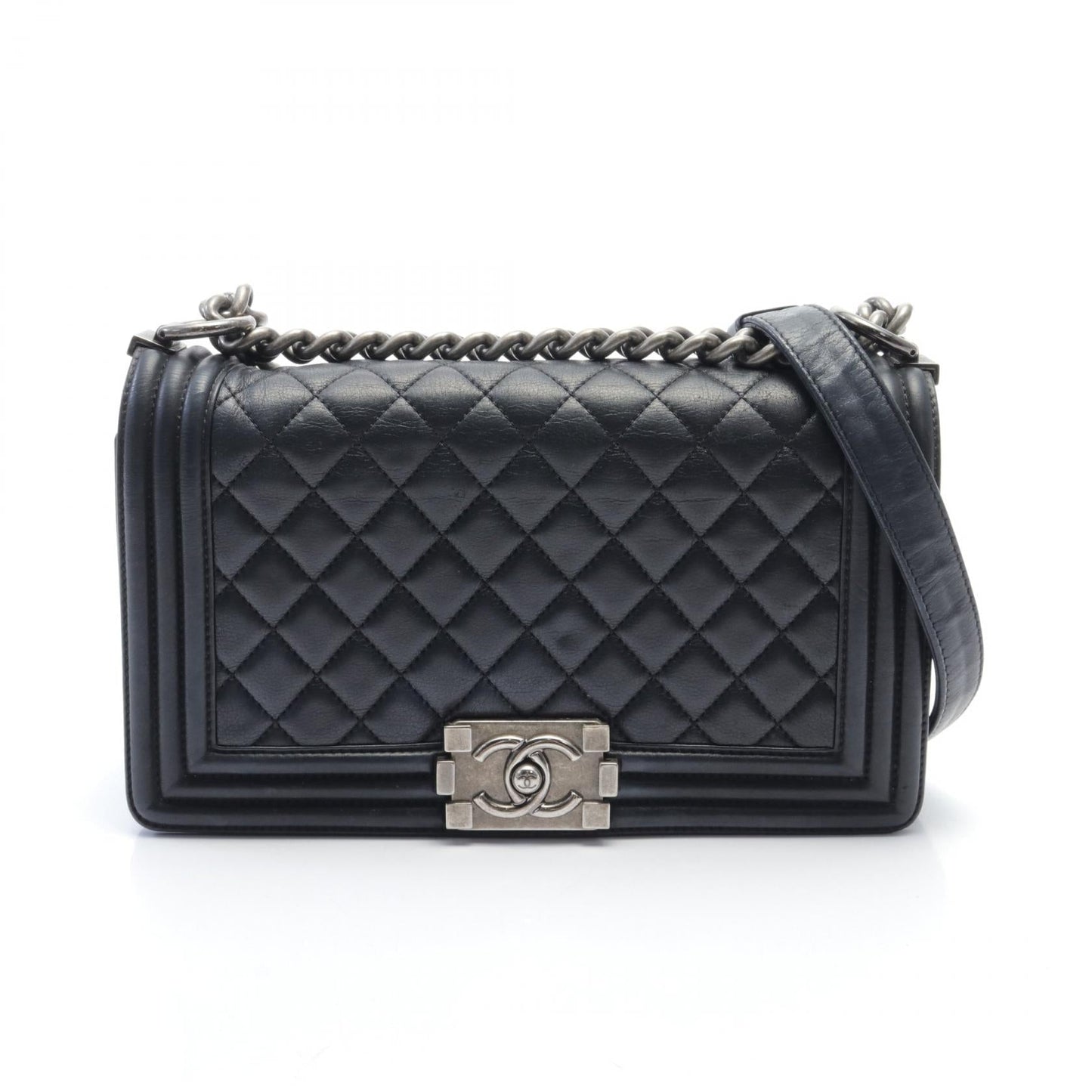 Chanel Boy Chanel Chain Shoulder Bag Leather Shoulder Bag A67086 in New Condition
