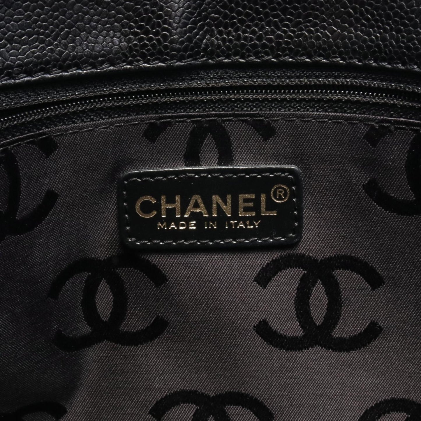 Chanel Caviar Skin Coco Mark Tote Bag