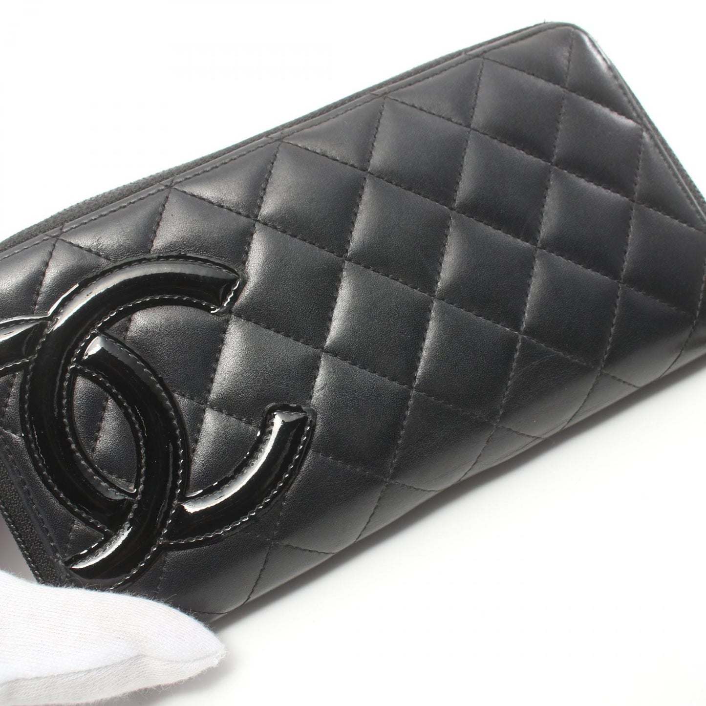 Chanel Cambon Leather Zip Around Wallet Leather Long Wallet A50078 in New Condition