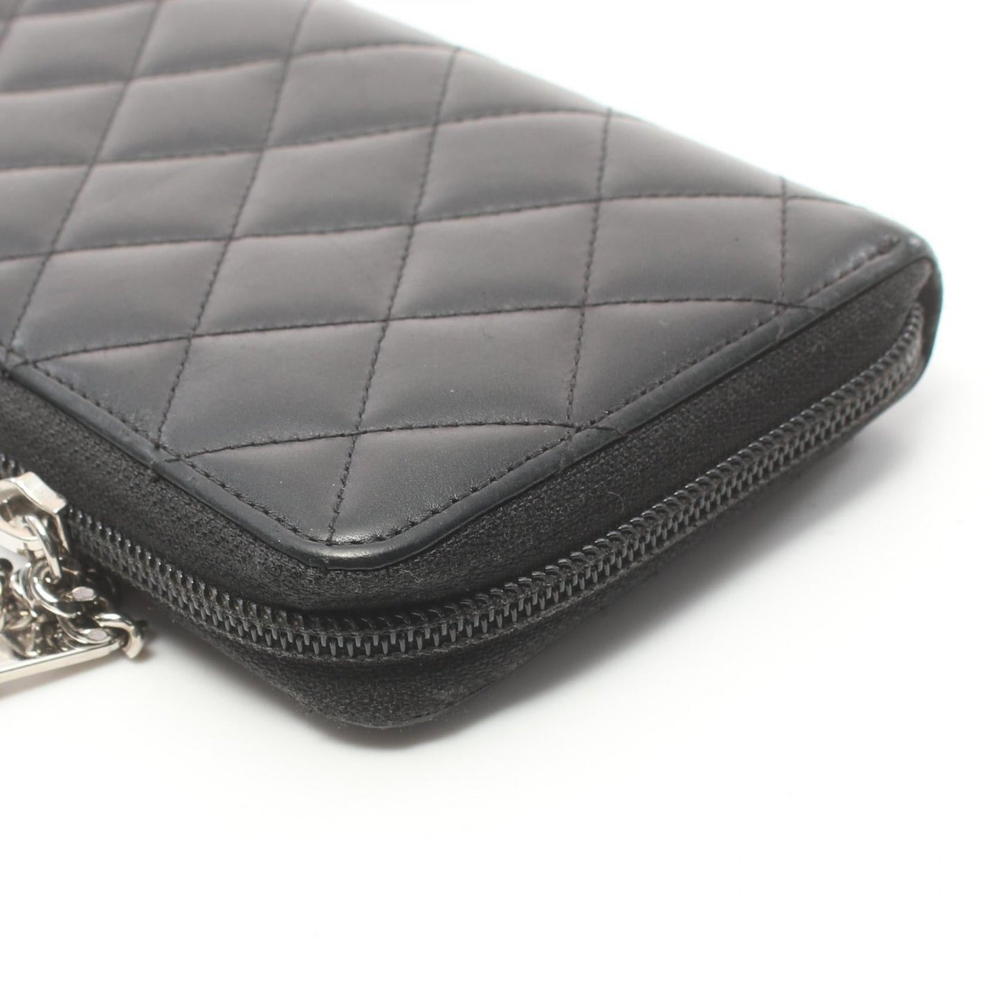 Chanel Cambon Leather Zip Around Wallet Leather Long Wallet A50078 in New Condition