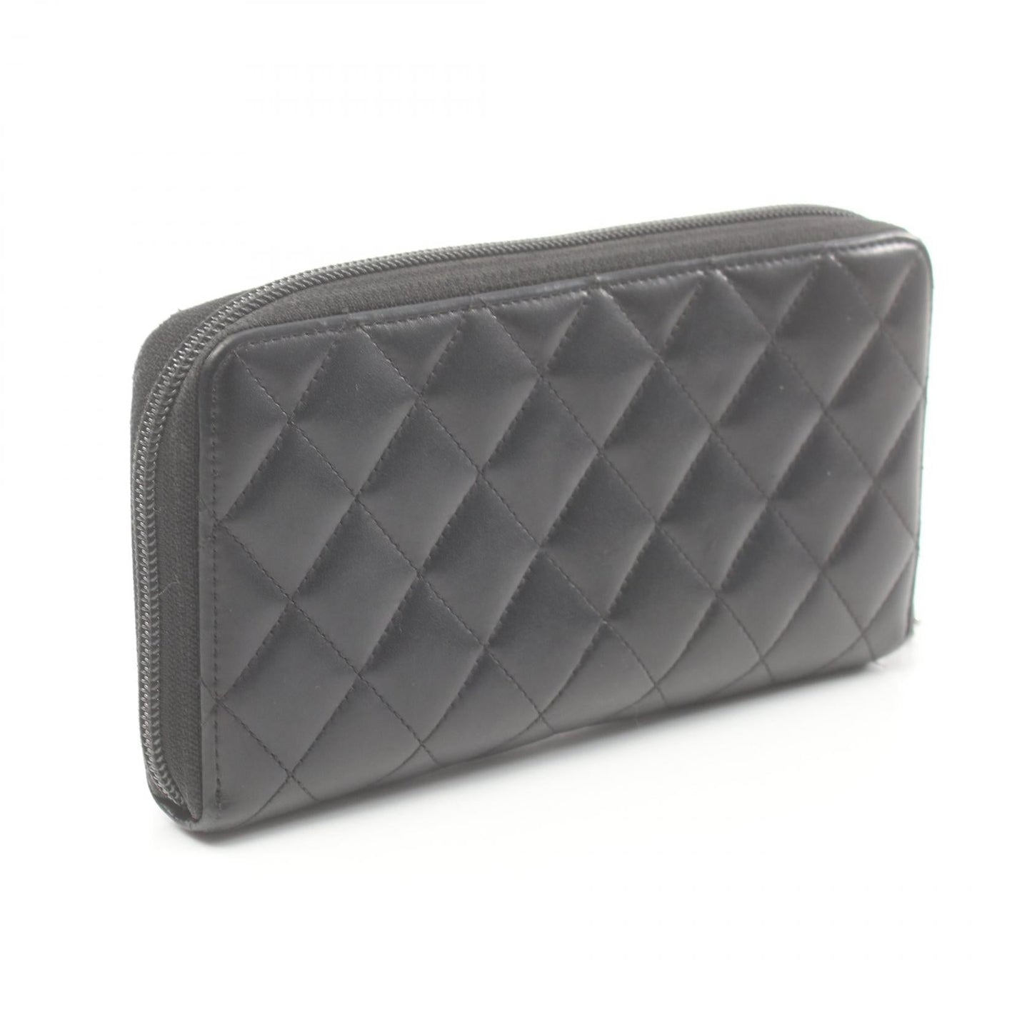 Chanel Cambon Leather Zip Around Wallet Leather Long Wallet A50078 in New Condition