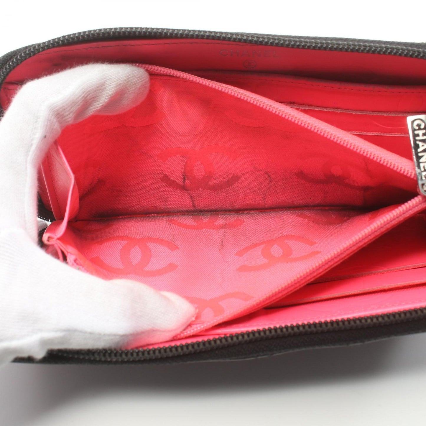 Chanel Cambon Leather Zip Around Wallet Leather Long Wallet A50078 in New Condition