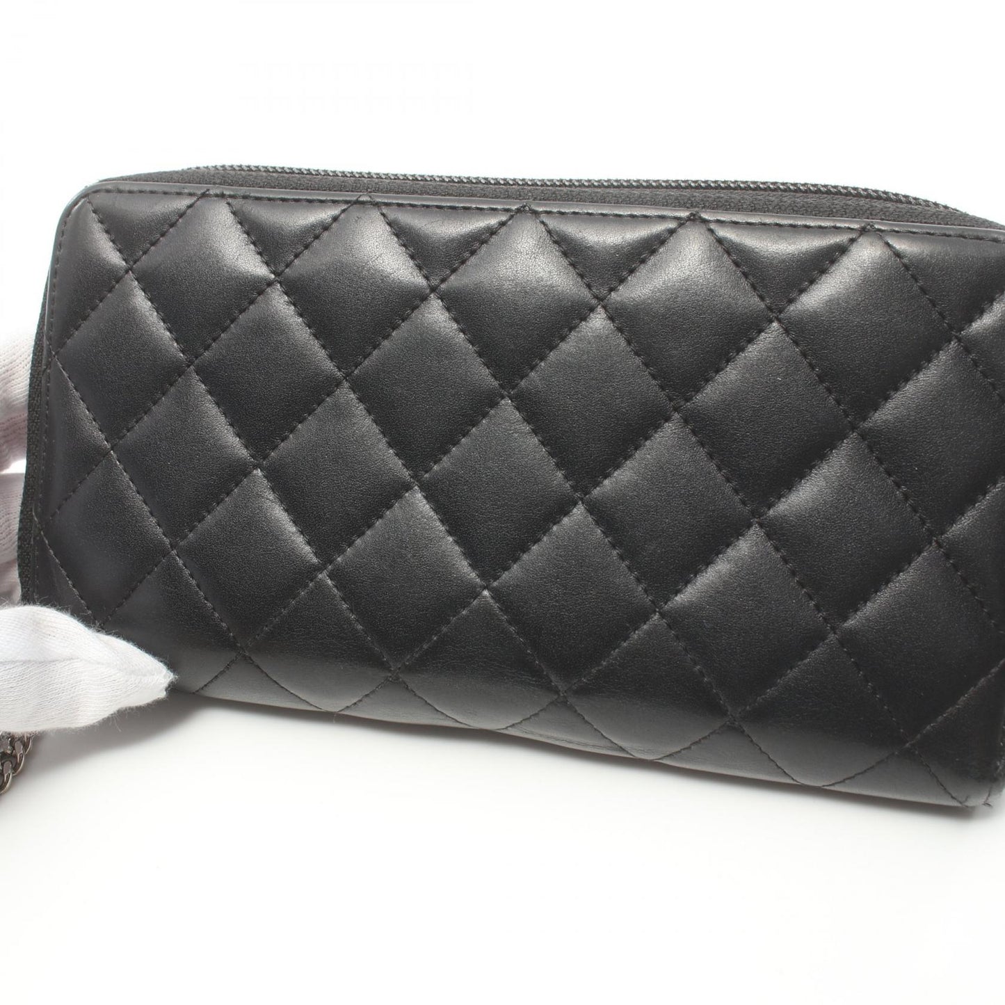 Chanel Cambon Leather Zip Around Wallet Leather Long Wallet A50078 in New Condition