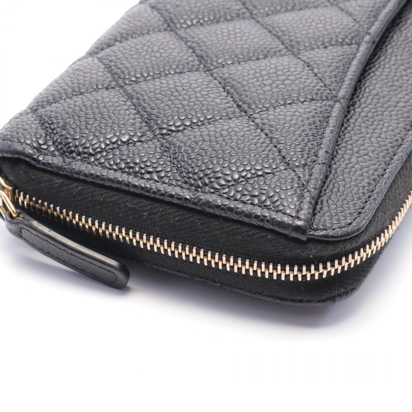 Chanel Classic Long Zip Wallet Black AP0242