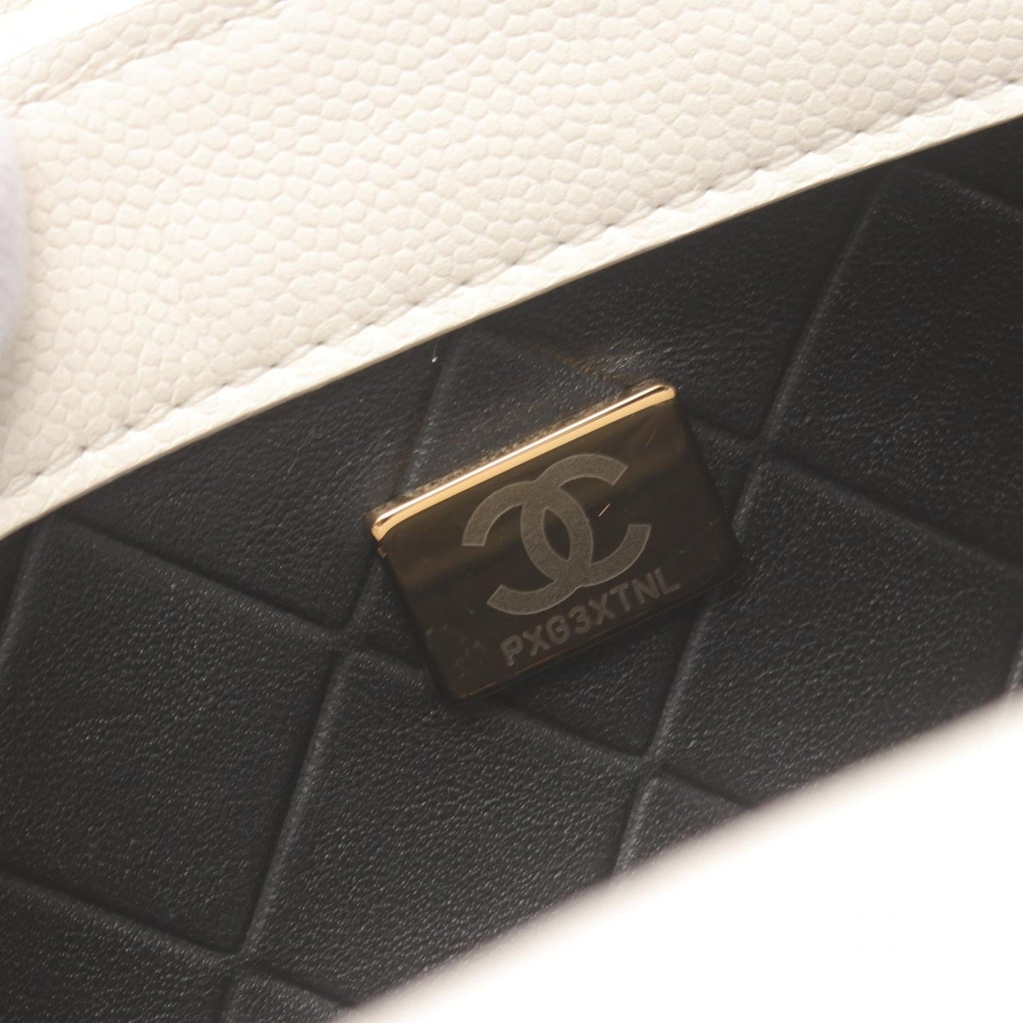 Chanel Matelasse Caviar Shoulder Bag White