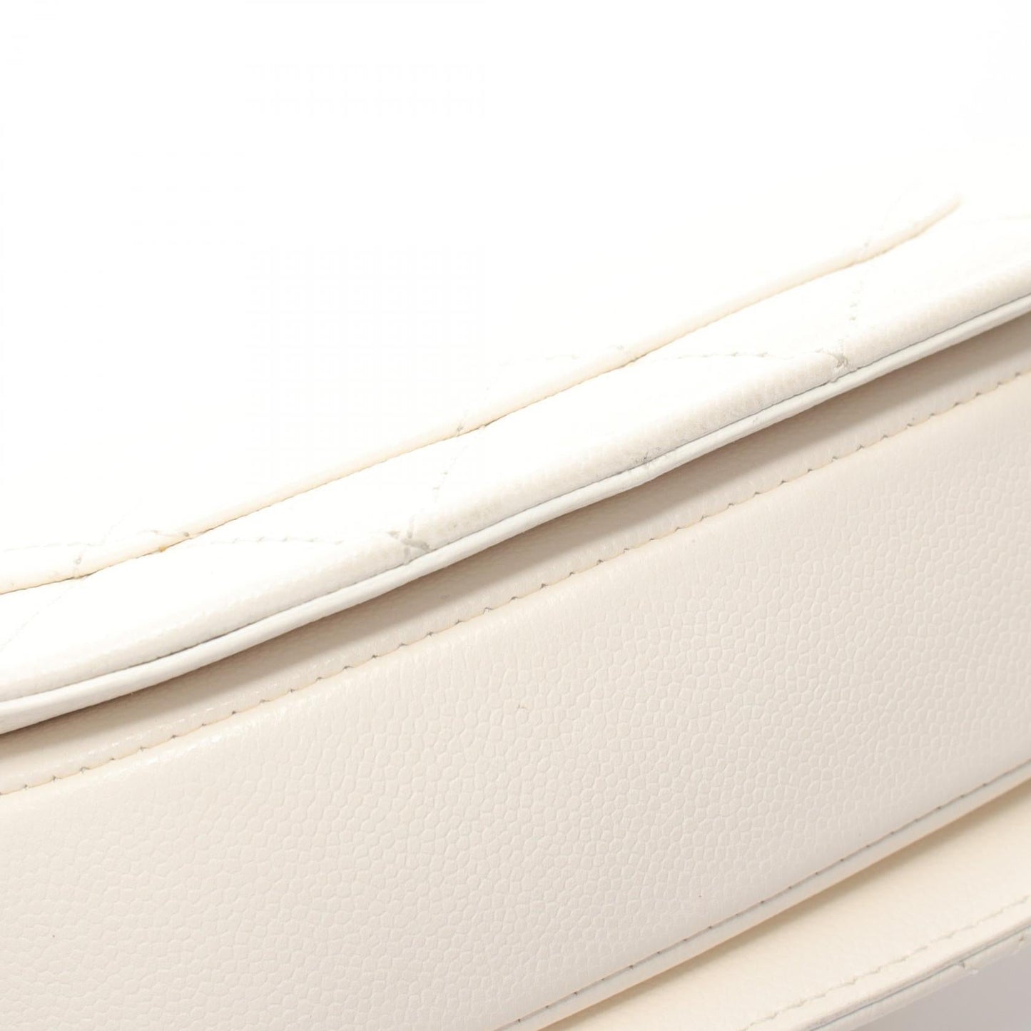 Chanel Matelasse Caviar Shoulder Bag White
