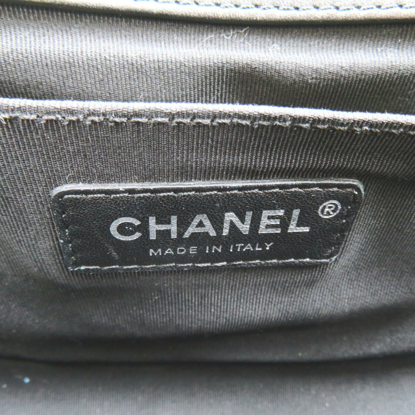 Chanel Boy Lambskin Shoulder Bag Navy/Black