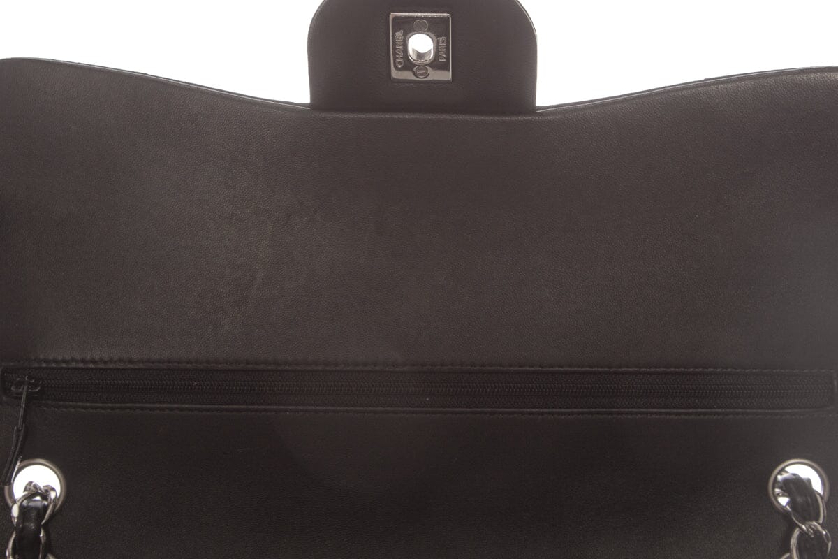 Chanel Black Jumbo Lambskin Double SHW Handbag