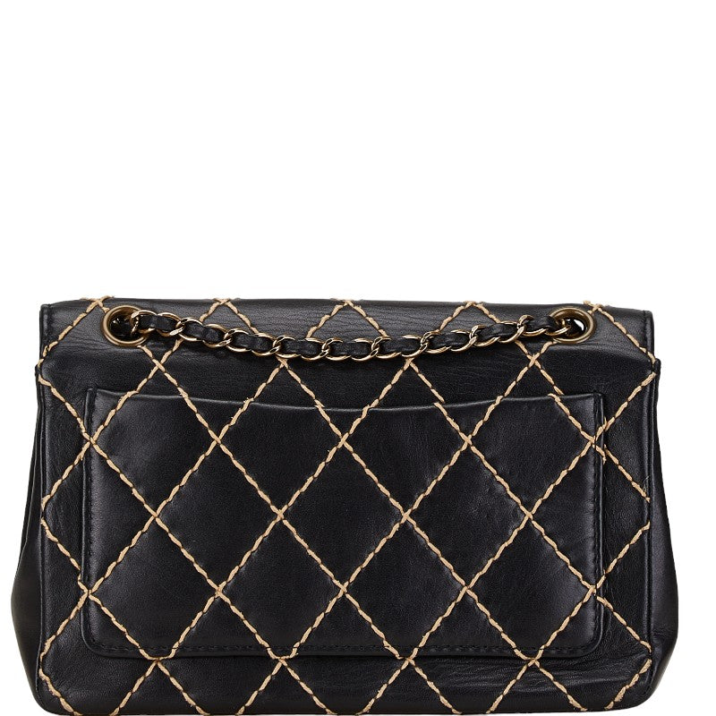 Chanel Leather Matelasse Wild Stitch Chain Shoulder Bag