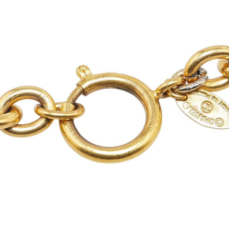 Chanel Coco Mark Circle Chain Necklace Gold