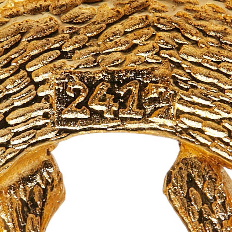 Chanel Coco Mark Circle Earrings Gold