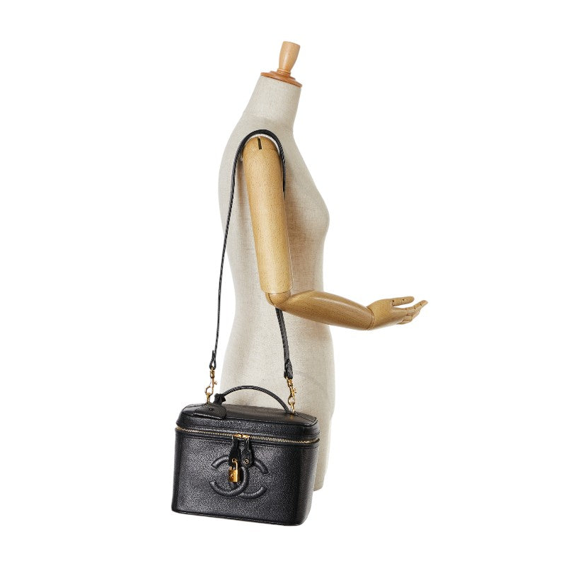Chanel Caviar Skin Shoulder Vanity Bag