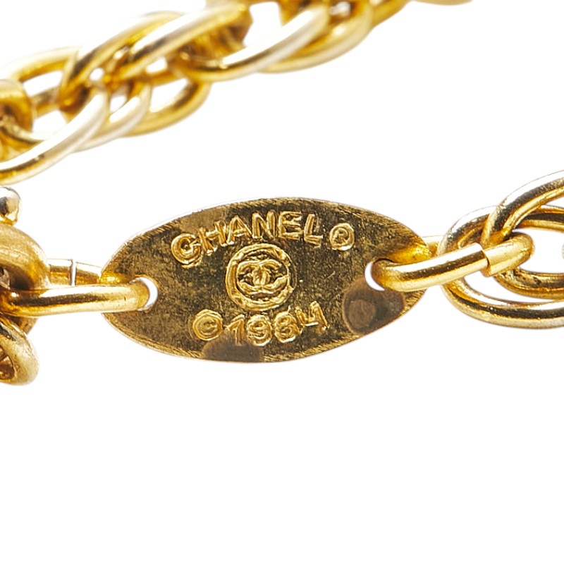 Chanel Coco Mark Long Chain Necklace Gold